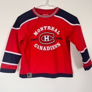 Montreal Canadiens Vintage Kids Red and Blue Shirt